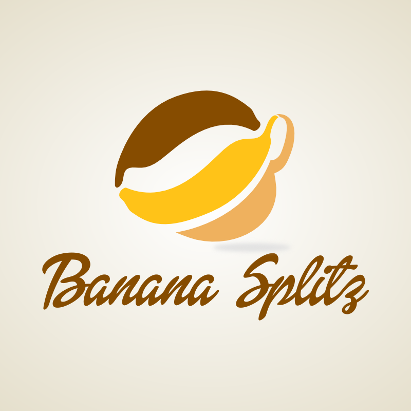 Banana splitz Restaurant Logo Template