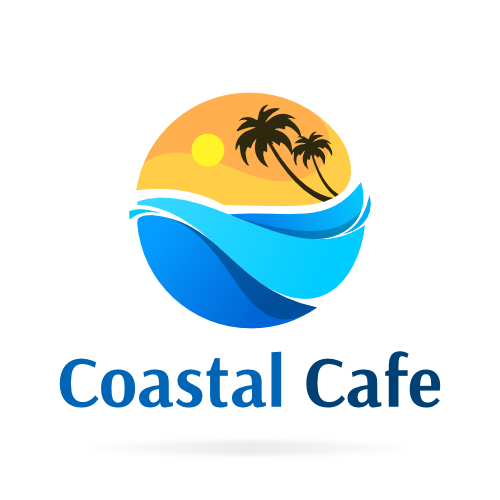 Coastal Cafe Restaurant Logo Templates