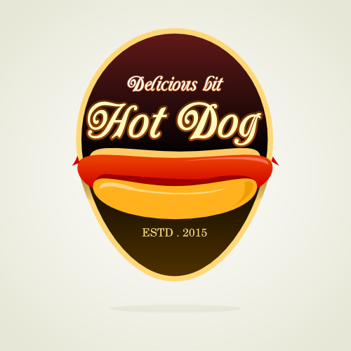 Yummy Hot Dogs Restaurant Logo Template