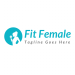 Fit Female Fitness Logo Template