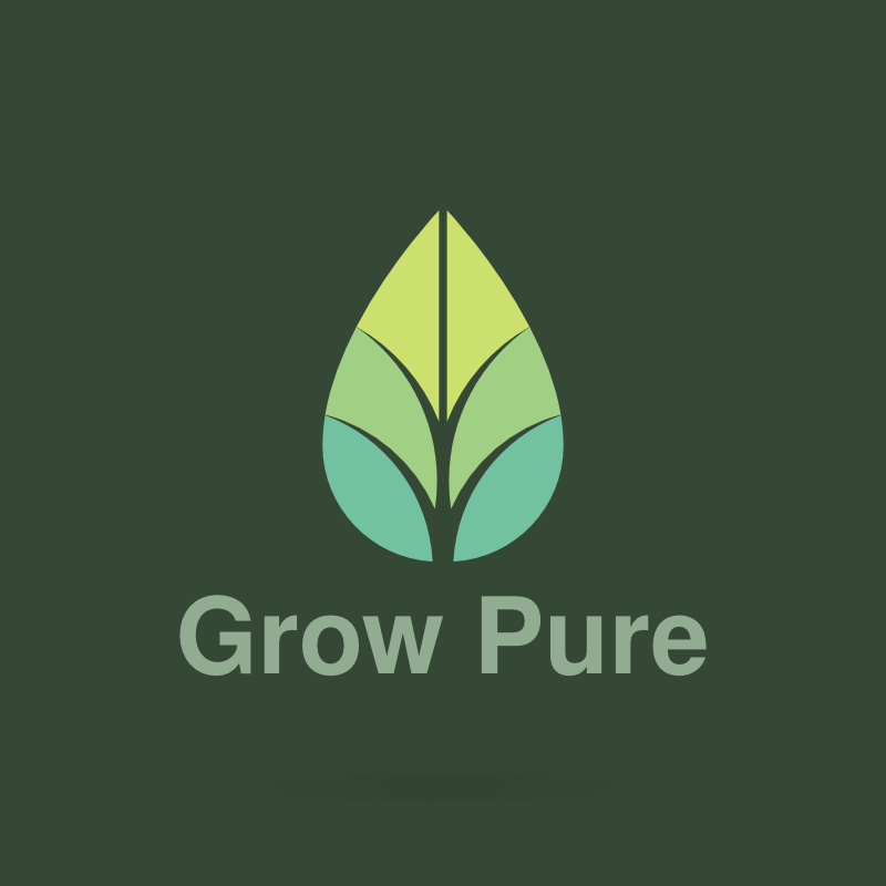 Grow Pure Farm Logo Template
