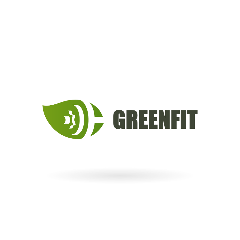 GreenFit Fitness Logo Template