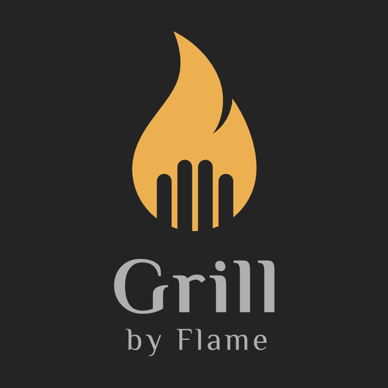 Grilled on Flame Restaurant Logo Template Bobcares Logo Designs Services