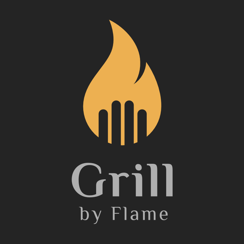 Grilled on Flame Restaurant Logo Template