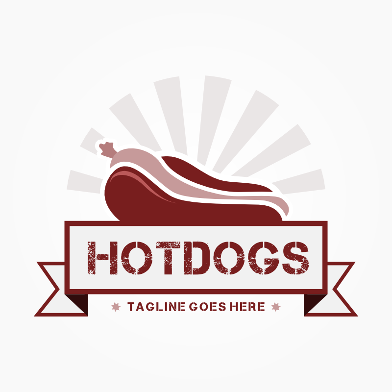 Vintage Hotdog Restaurant Logo Template