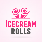 Ice cream rolls Restaurant Logo Template