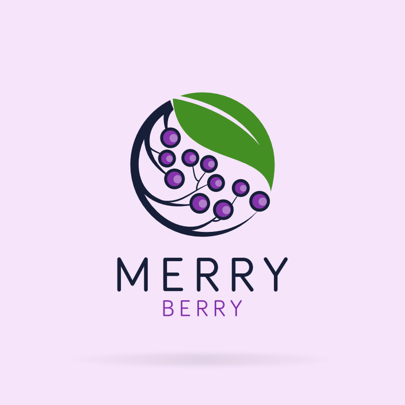 Merry berry Farm Logo Template