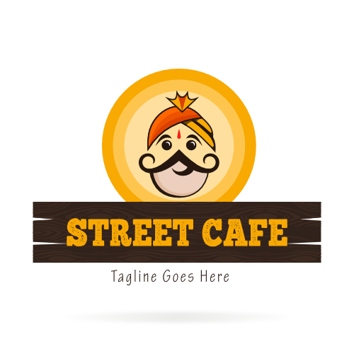 Indian street Cafe Logo Template
