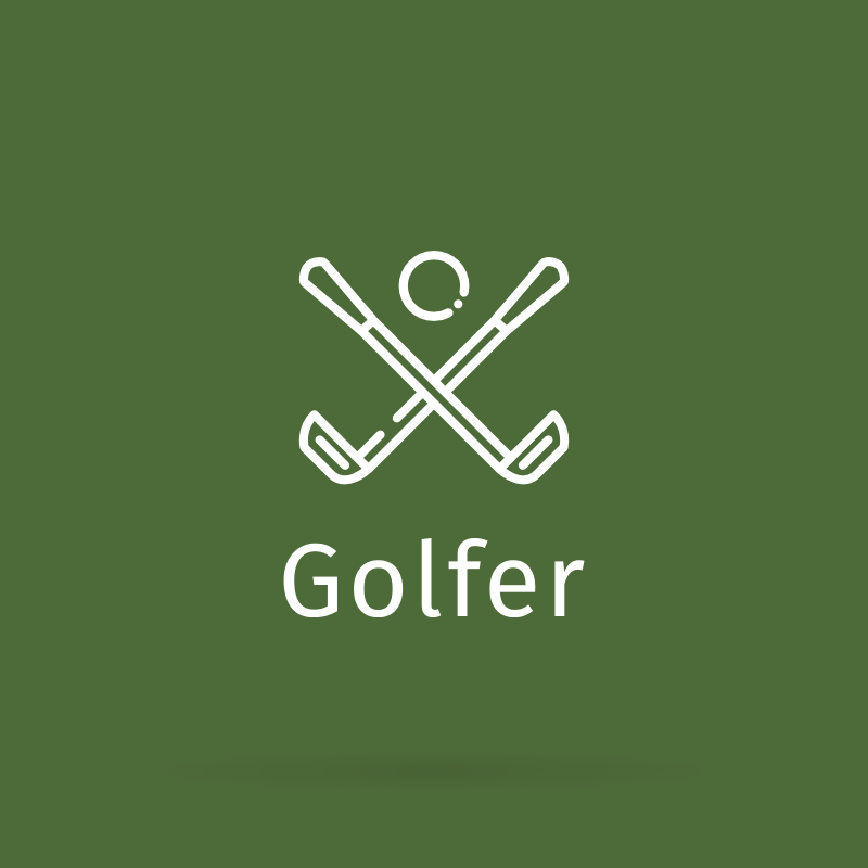 Golfer Sports Logo Template