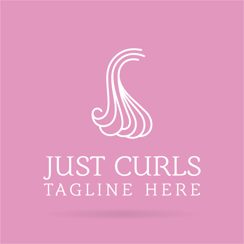 Just Curls Salon Logo Template