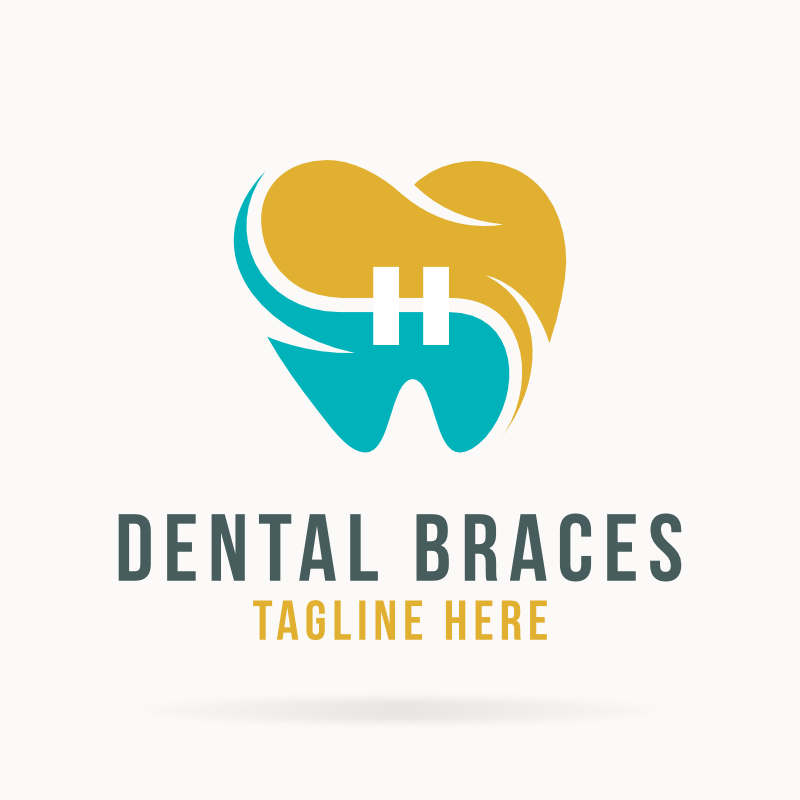 Dental Braces Dental Logo Template